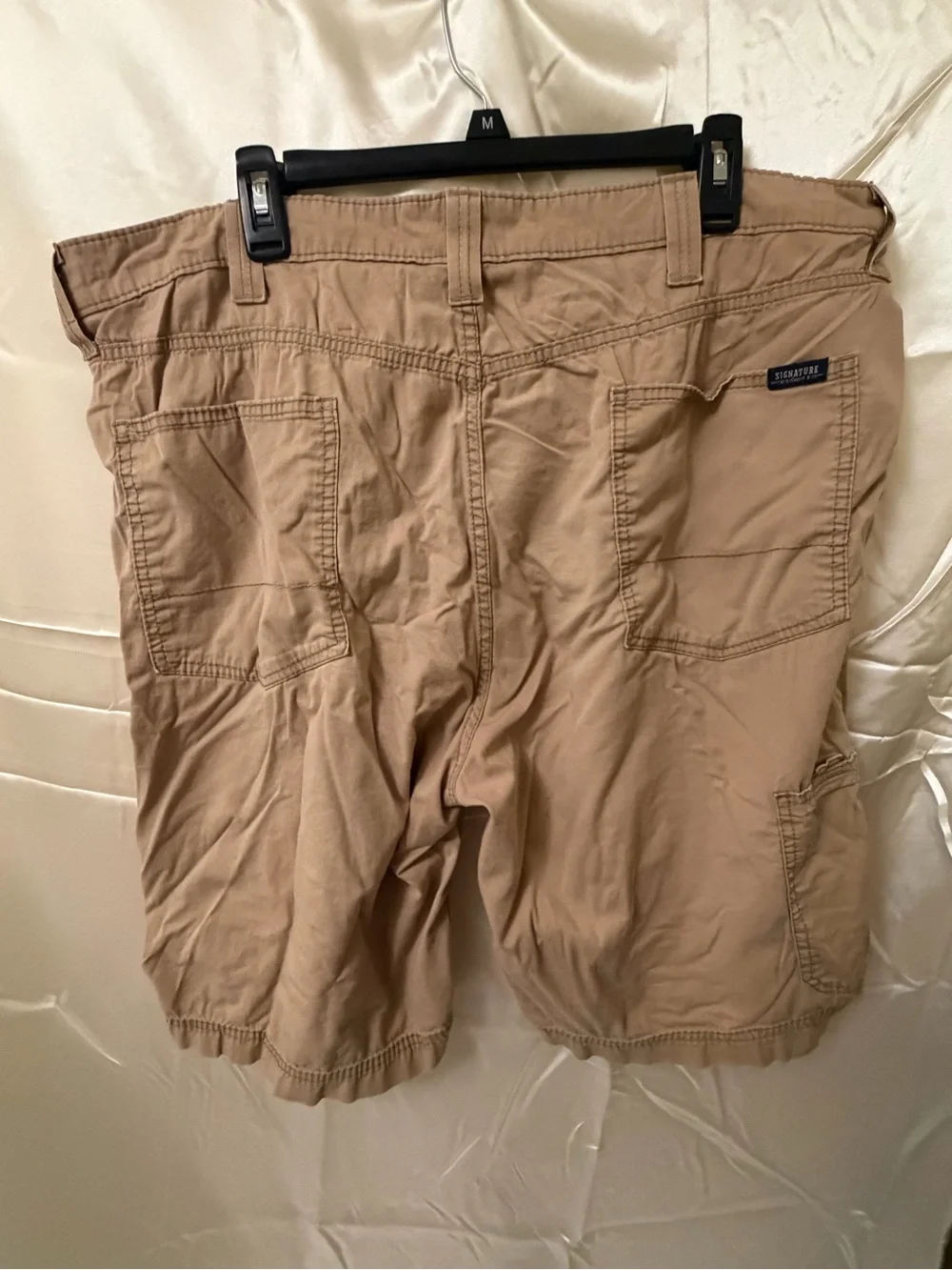 Levi Strauss Signature Men’s Khaki Cargo Shorts Cotton Stretch Utility Size 40
